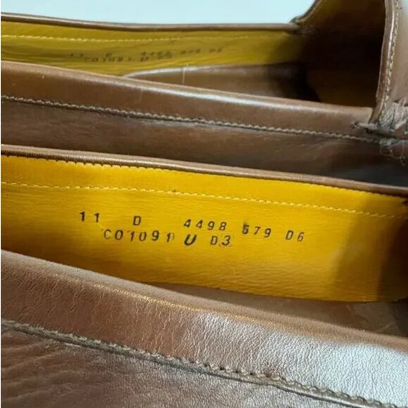 Cole Haan Men's Brown Woven Leather Tassel Loafers - Sz 11 - Picture 7 of 7